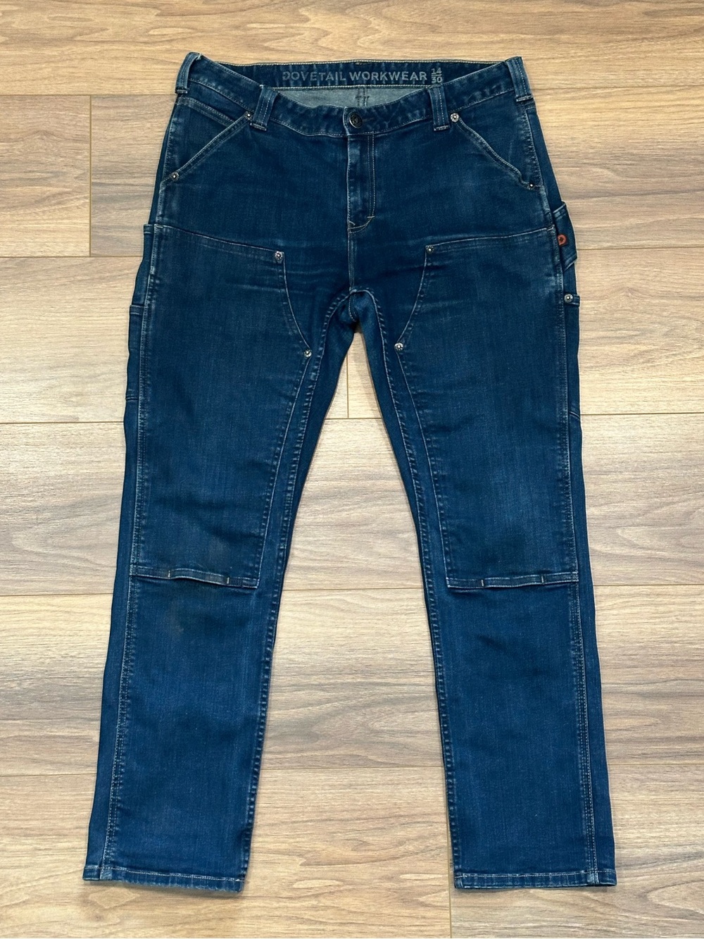 Dovetail The Maven Slim Leg Cargo Pants in Blue Size 14